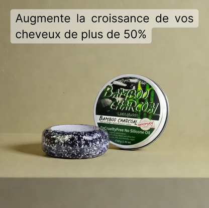 Shampoing au charbon de bambou pour favoriser croissance des cheveux